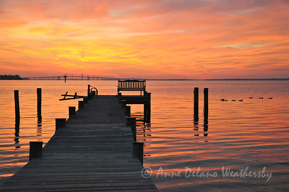 Chesapeake Bay Bridge at sunrise